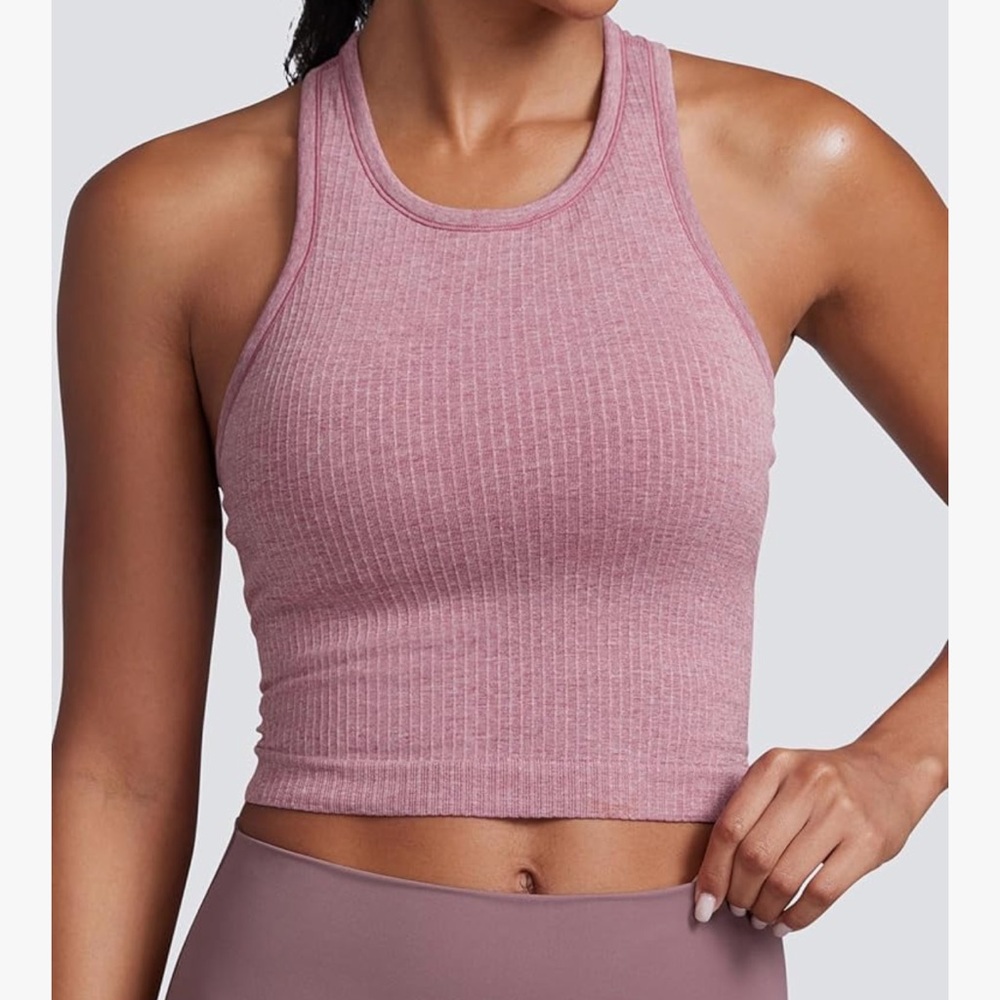 Crz cropped tank with built in bra